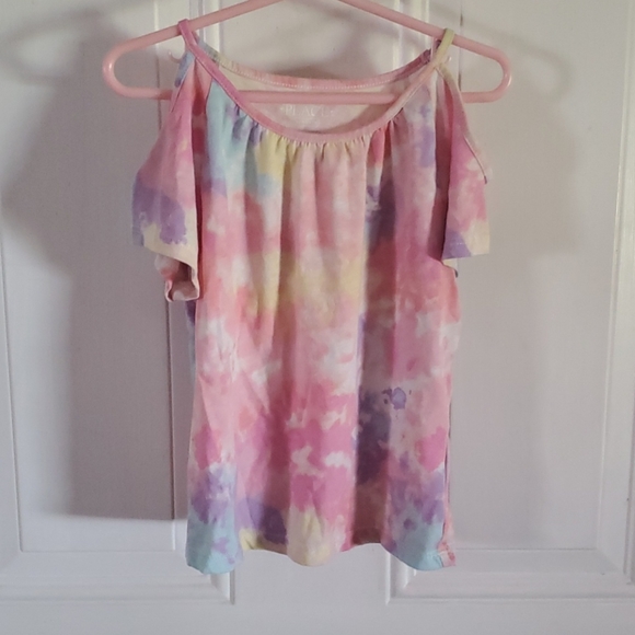 Girls 5/6 Cold shoulder Tye Dye Top